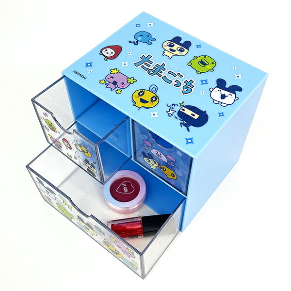 たまごっち キャラチェスト ブルー 小物入れ 収納 引き出し