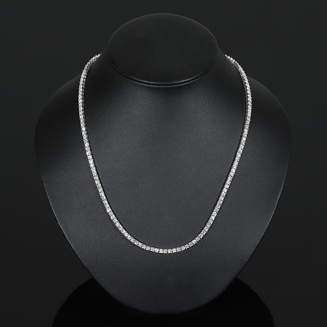 モアサナイト ネックレス Moissanite テニスネックレス シルバー