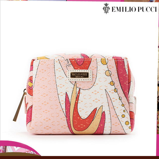 EMILIO PUCCI エミリオプッチ ポーチ 化粧ポーチ ピンク コスメポーチ