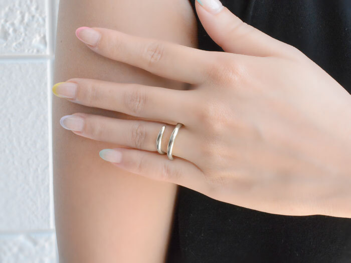 リング k18 レディース ホワイトゴールドk18 18k 18金 シンプル 地金