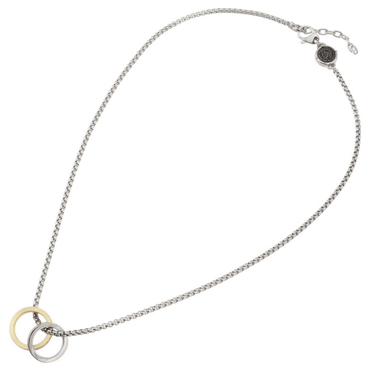ディーゼル DIESEL ネックレス DX1233040 ダブル リング シルバー