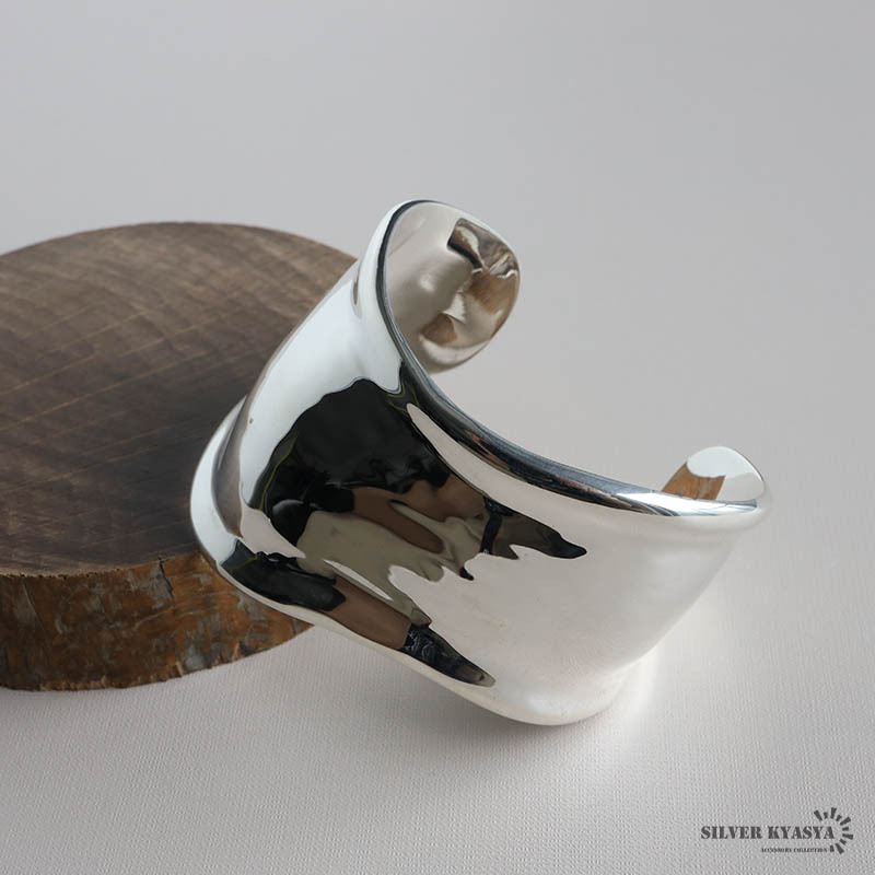 ボーンカフバングル ワイドバングル シルバー925 ワイドバングル