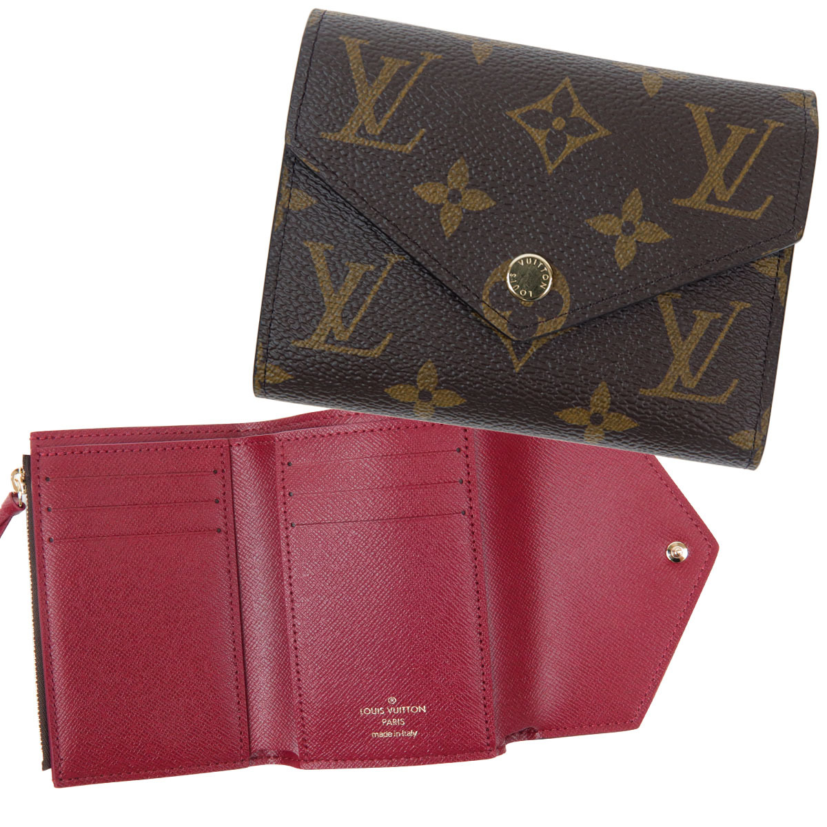 正規紙袋無料】ルイヴィトン 三つ折り財布 折り財布 ヴィトン ミニ財布