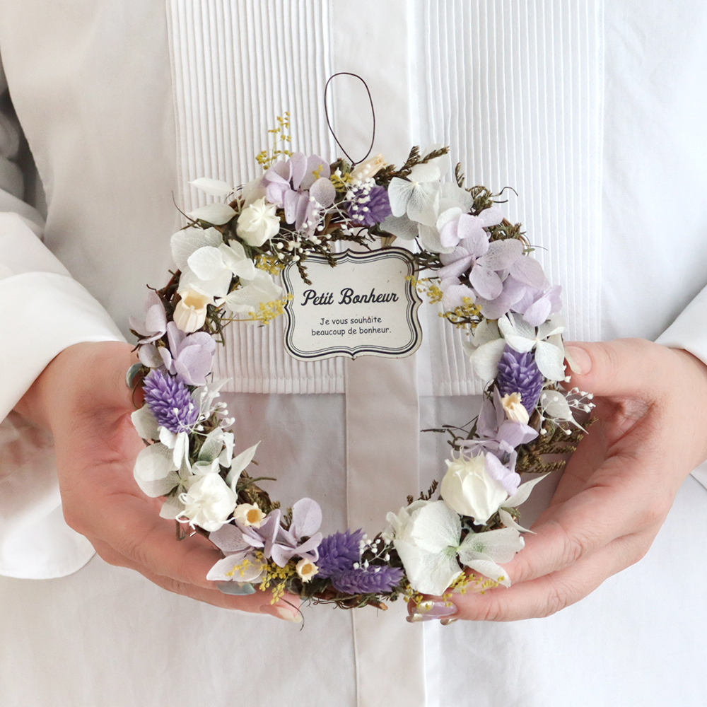 電報 結婚式】プリザーブドフラワー フラワーリース M【結婚祝い】【花