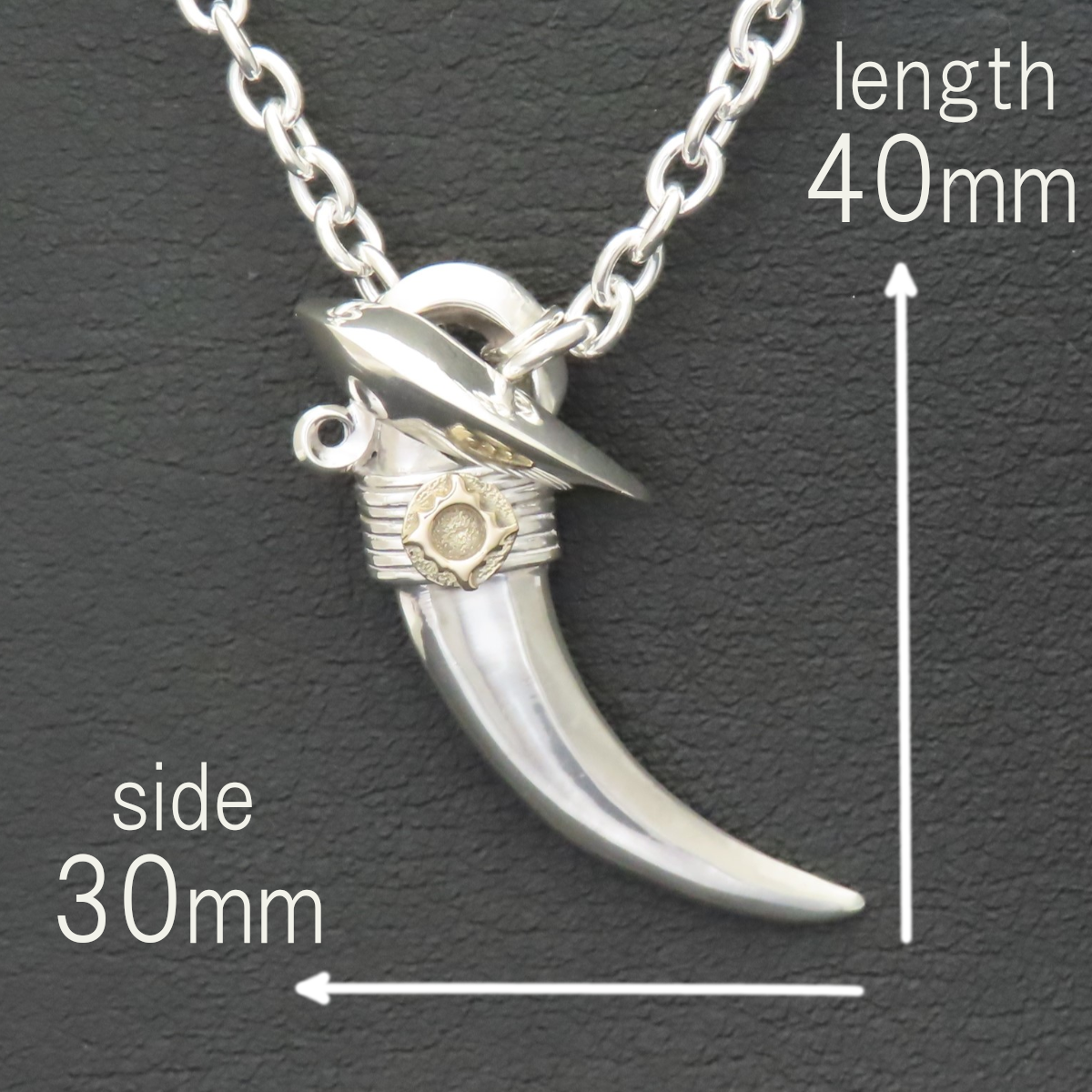 イーグルクローネックレス シルバー925 × K18YG 【刻印無料】 イーグル