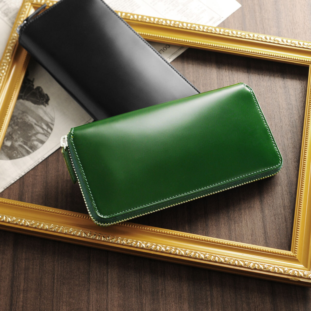 PRAIRIE プレリー コードバン ラウンドファスナー 長財布 日本製 全4色