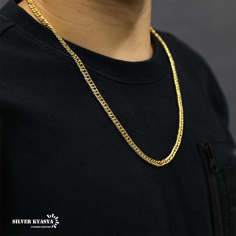 幅6mm ステンレス ダブル喜平ネックレス 滑らか マイアミキューバン