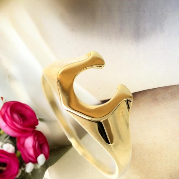 18金 リング 指輪 k18リング 18金 ゴールドリング K18 馬蹄 リング