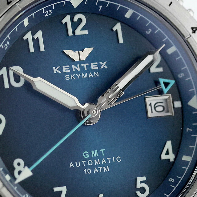 ケンテックス スカイマンGMT 自動巻き 腕時計 ブランド メンズ Kentex