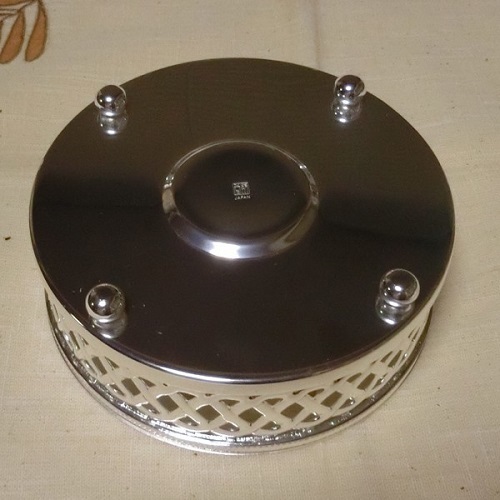 ポット・ウォーマー（A)☆銀メッキ仕上☆早川シルバー製】3年間保証書