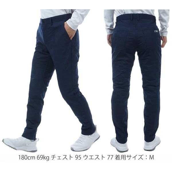 ピン ゴルフ メンズ モノグラム柄 ソニックキルト 中綿 ロングパンツ