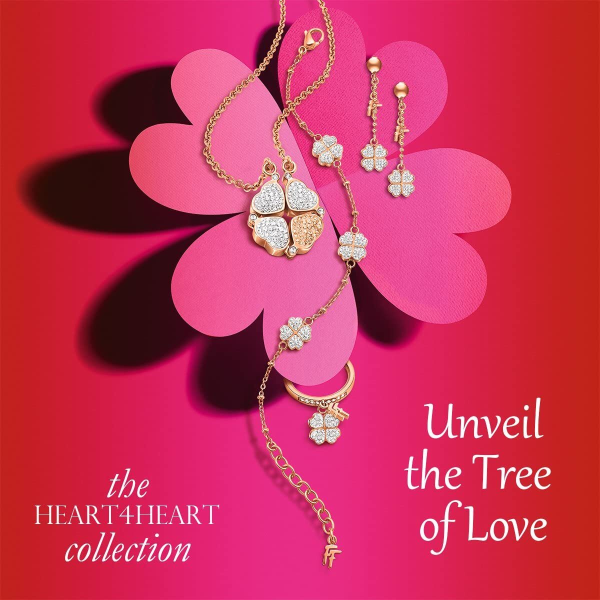 新品 Folli Follie フォリ フォリ ブレスレット HEART 4 HEART