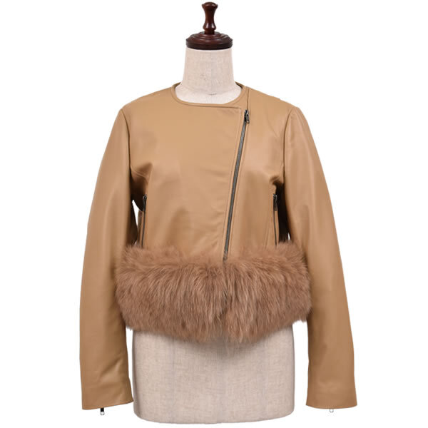 ラッピング無料】【Merfirge】ラム レザー ライダース ジャケット