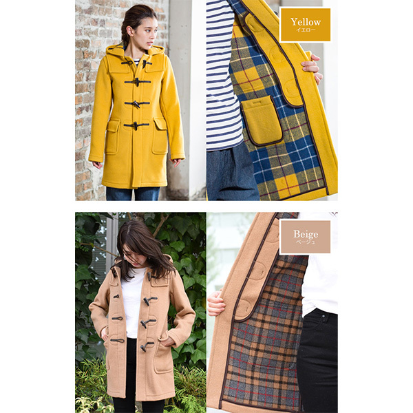 英国製 レディース ダッフルコート MARTINA(GLENCHECK別注モデル