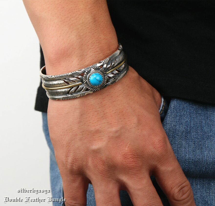 シルバー 925 ターコイズ バングル インディアン ブレスレット 数量