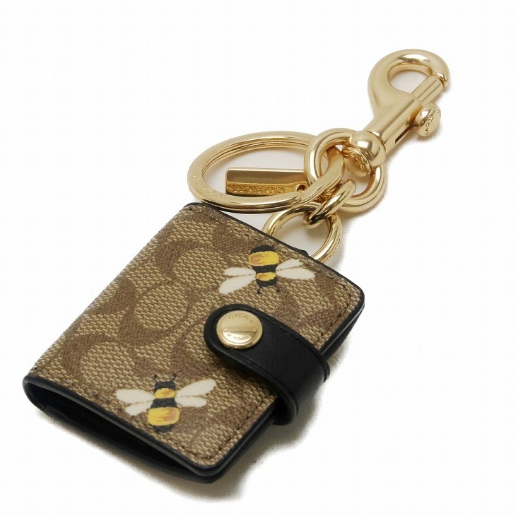 コーチ COACH キーホルダー キーリング 写真ケース Bee ハチ はち