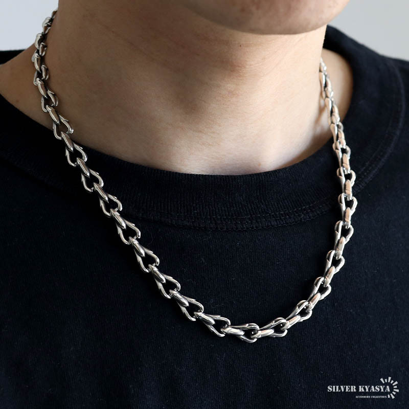 シルバー925 チェーンネックレス デザインチェーンネックレス ごつめ