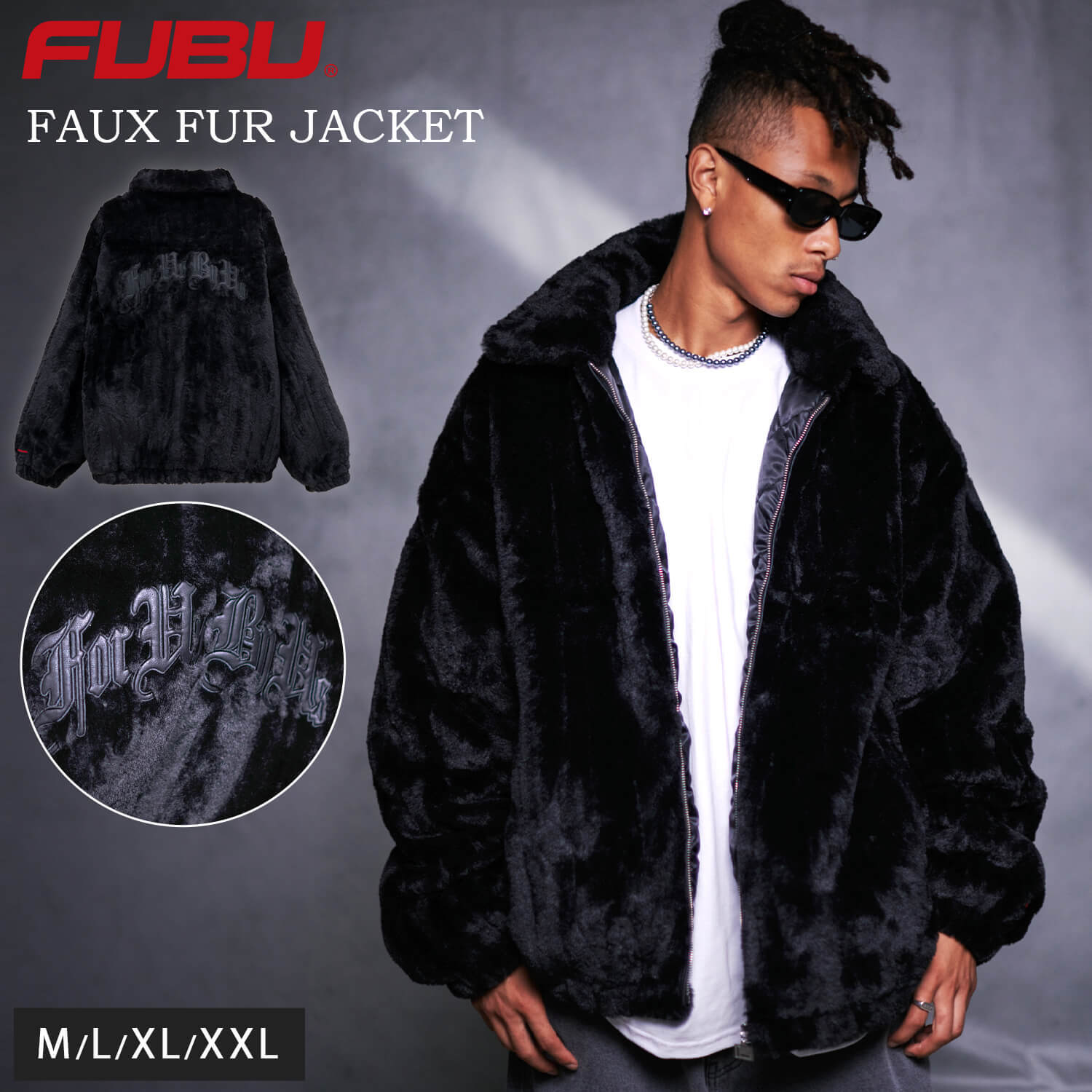 FUBU フブ ジャケット メンズ 長袖 フェイクファージャケット あったか