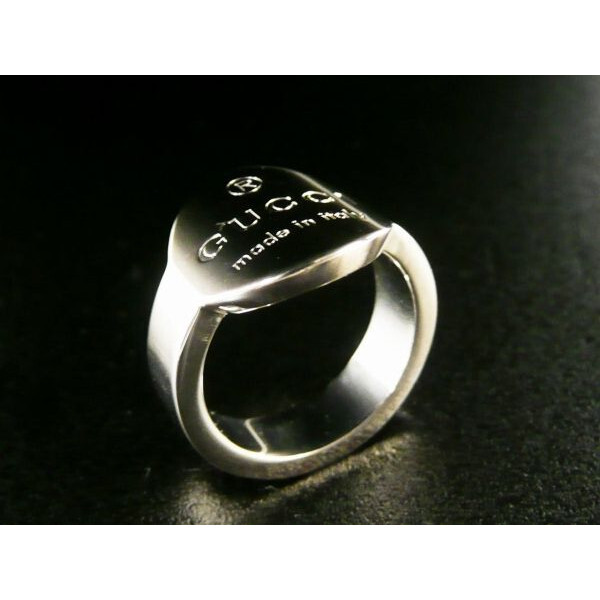 グッチ GUCCI 指輪 シルバー925 ロゴ刻印 シルバーリング GUCCI 163122