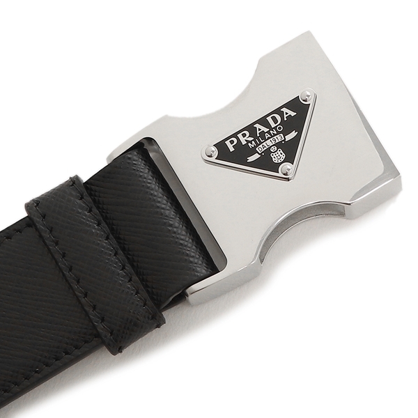 プラダ ベルト サフィアーノ ブラック メンズ PRADA 2CM253 053 F0002