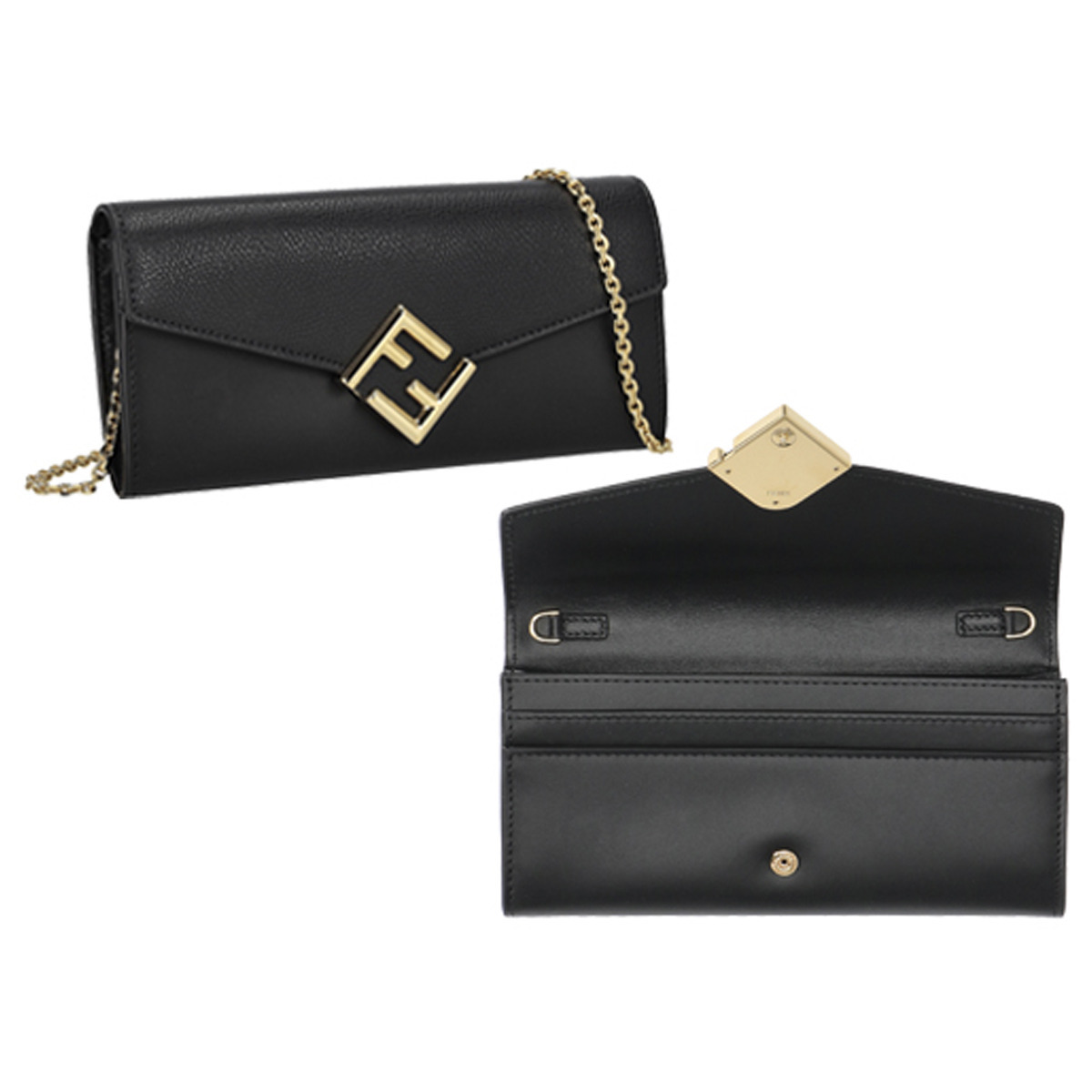 フェンディ FENDI 財布 長財布 フラップ式長財布 かぶせ 小銭入れ付き