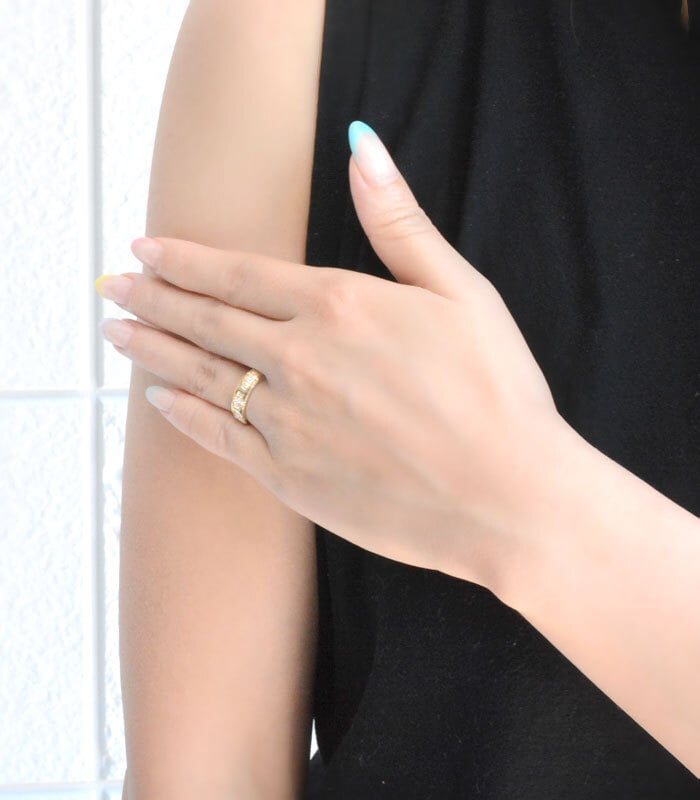 レディース ダイヤモンド リング k18 指輪 ダイヤ イエローゴールドk18