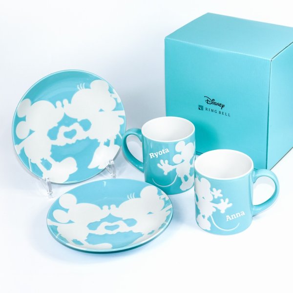 ラッピング無料】【名入れ代込み】ミッキー＆ミニー ペアプレート