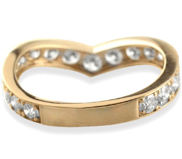 k18 リング ダイヤモンド 1.00ct ふちあり 指輪 ハーフエタニティ 18k