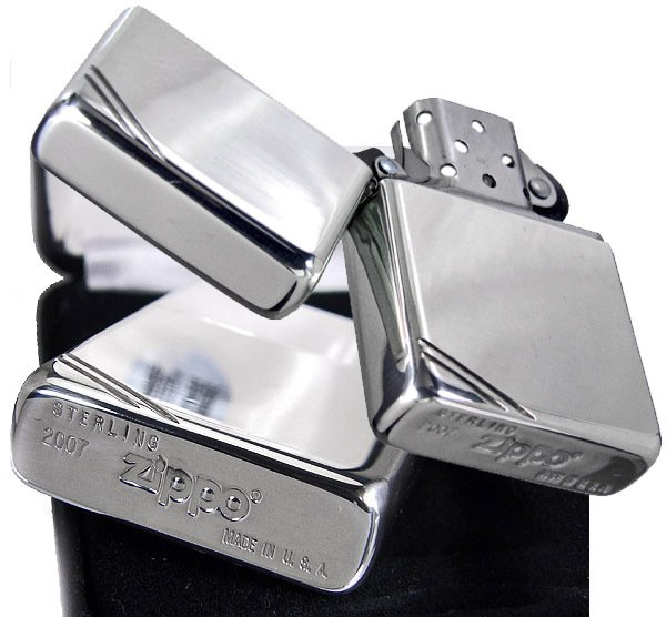 送料無料】【名入れ】ZIPPO スターリングシルバー925 zippo 純銀
