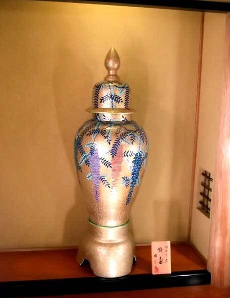 T18 豪華 有田焼 染錦「夢右衛門」沈香壺 高さ118㎝ 伊万里焼