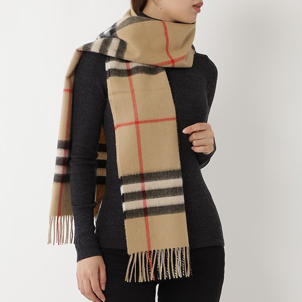 R様専用 Burberry ラムウール マフラー BURBERRY バーバリー ネイビー