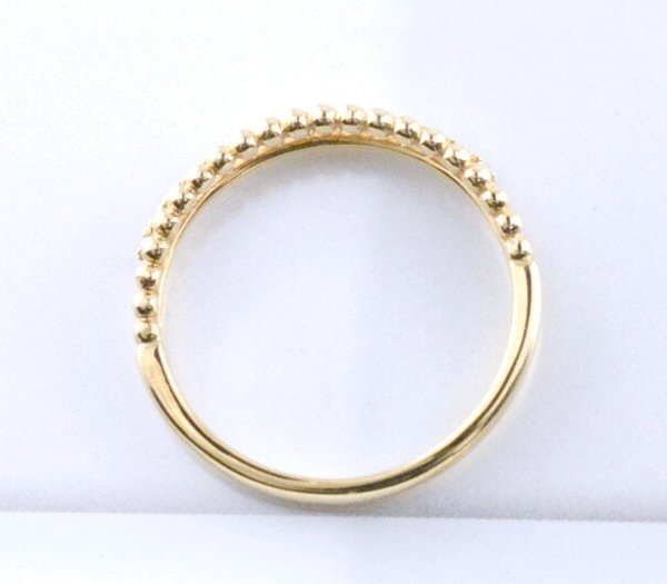 指輪 10金 リング レディース イエローゴールドk10 k10 二連風 ハーフ