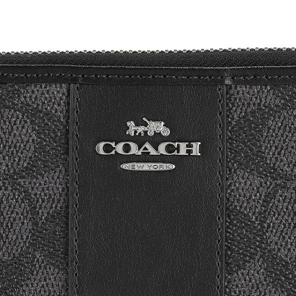 コーチ 長財布 メンズ ブランド COACH CCQ07 SVO1U ブラック