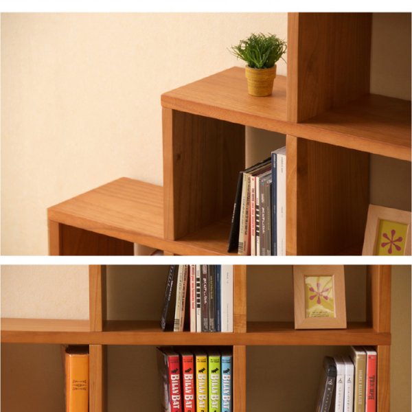 木製 オープンラック 」 DVDラック CDラック 本棚 書棚 ブックシェルフ