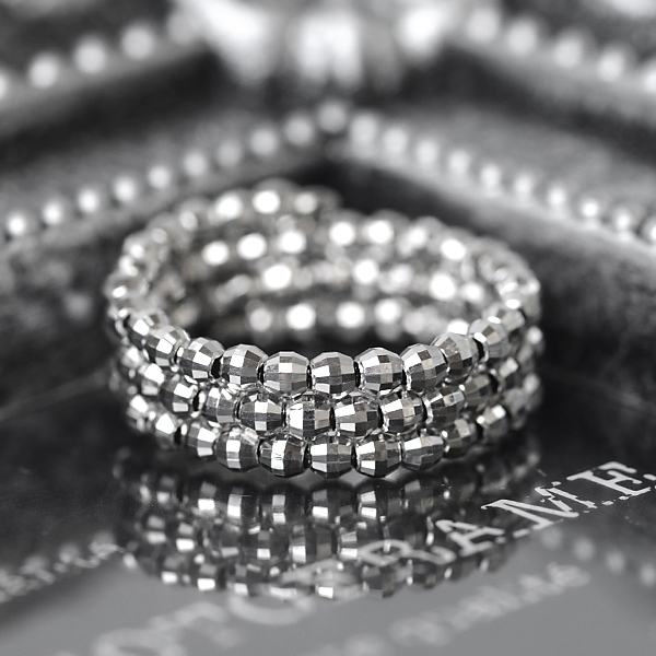 18金 ミラーボール コイルリング 形状記憶 チタンワイヤー入り