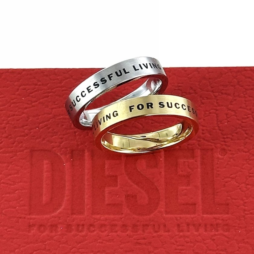 ディーゼル 指輪 メンズ 父の日 ブランド おしゃれ ステンレス 2連