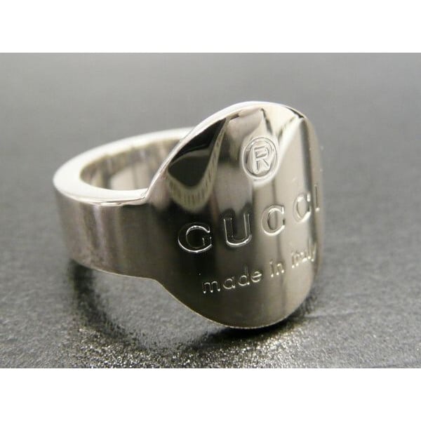 グッチ GUCCI 指輪 シルバー925 ロゴ刻印 シルバーリング GUCCI 163122