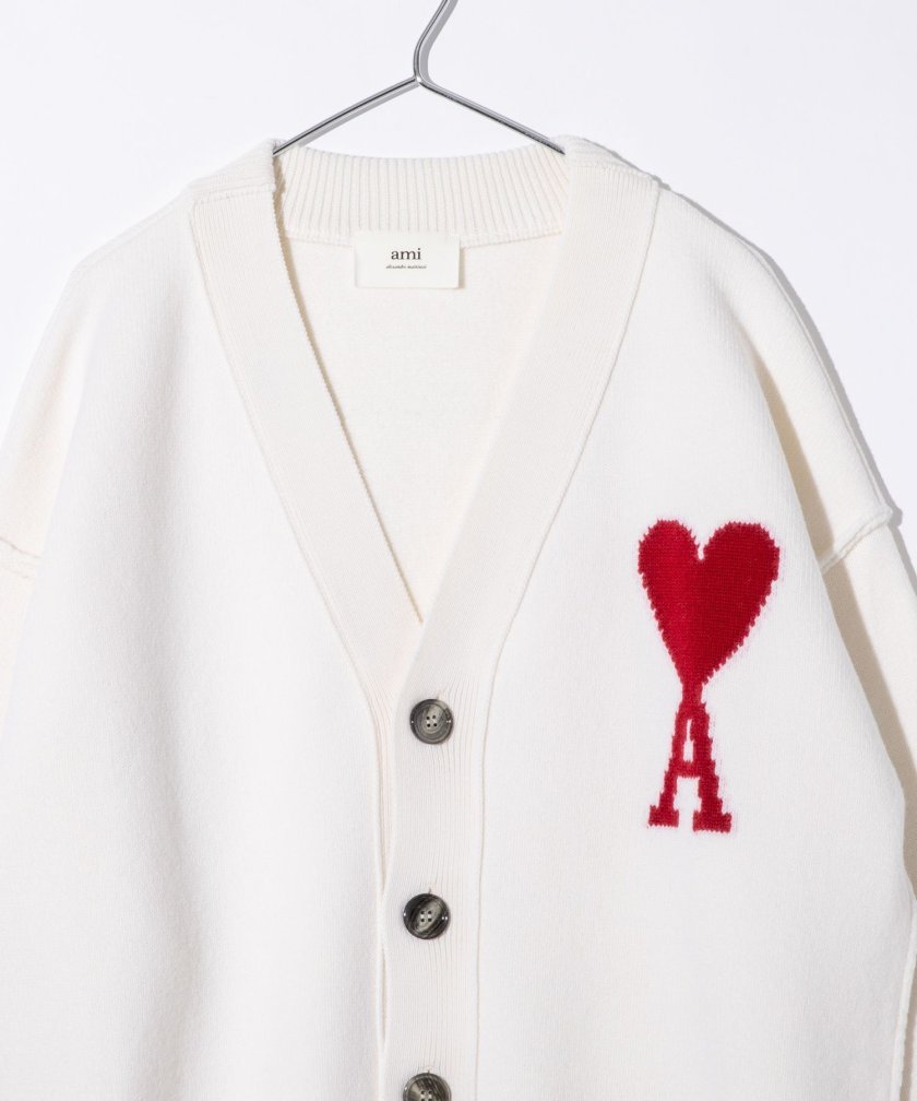 アミ パリス AMI PARIS BFUKC006.018 カーディガン RED ADC CARDIGAN