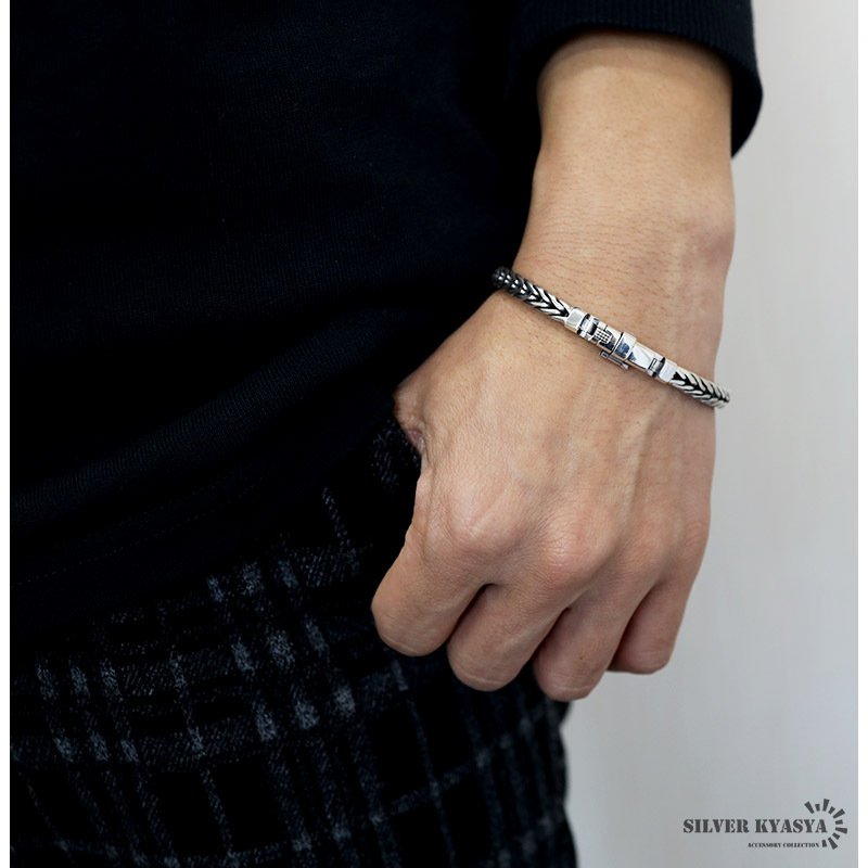 ブレスレット メンズ シルバー925 チェーンブレスレット silver 銀