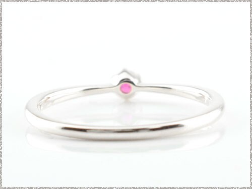 プラチナ リング ルビー リング 一粒 pt900 指輪 誕生石 ピンキー