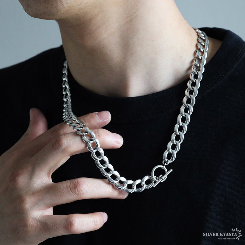 シルバー925 マンテル式チェーンネックレス 60cm シルバーチェーン