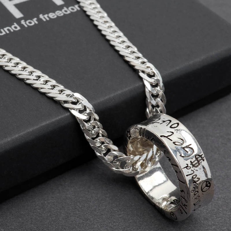 BFF ブランド RAKUGAKIリング ネックレス シルバー925 ダブル喜平