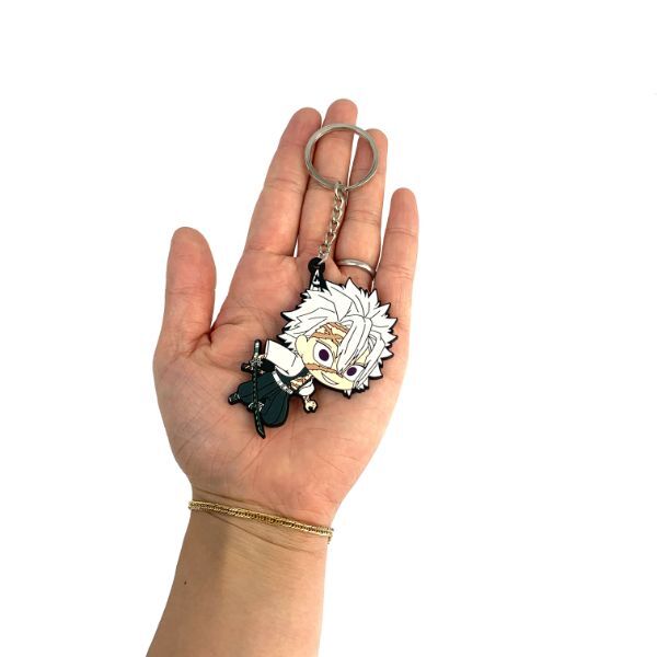 鬼滅の刃 不死川実弥 つままれキーホルダー キーホルダー ホワイト