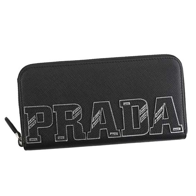 プラダ PRADA 財布 レディース メンズ ラウンドファスナー 長財布 新品