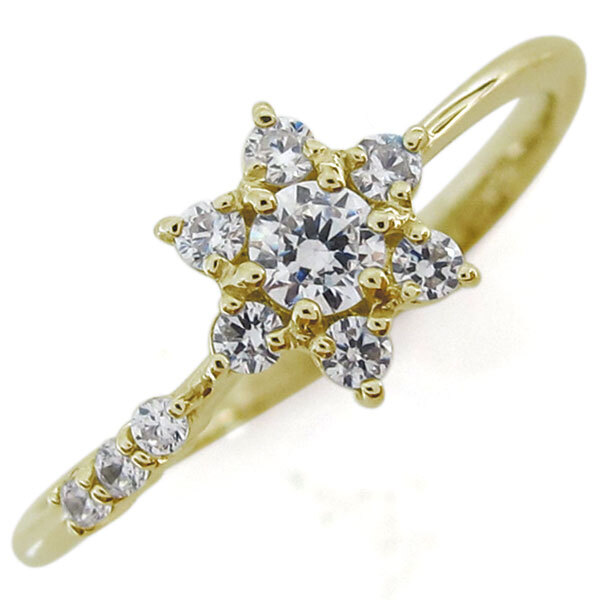 結婚10周年 指輪 ダイヤモンド 選べる誕生石 星モチーフ スター リング