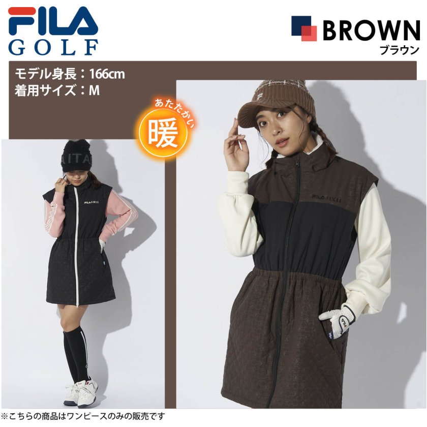 FILA GOLF フィラゴルフ ゴルフウェア ワンピース レディース 中綿