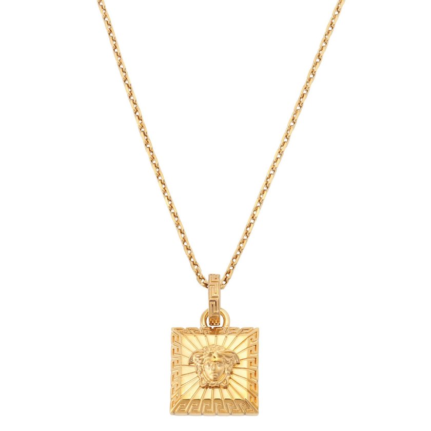 ヴェルサーチェ Versace メドゥーサ スクエア ペンダント ネックレス