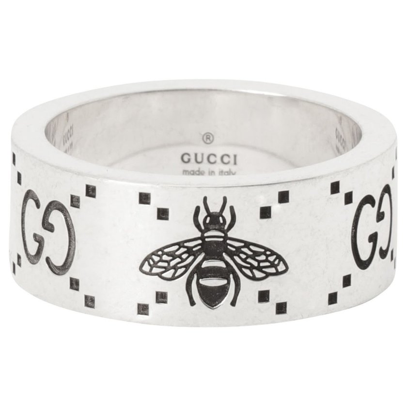 グッチ GUCCI 指輪 GGシグネチャー＆ビー ハチモチーフ エングレー