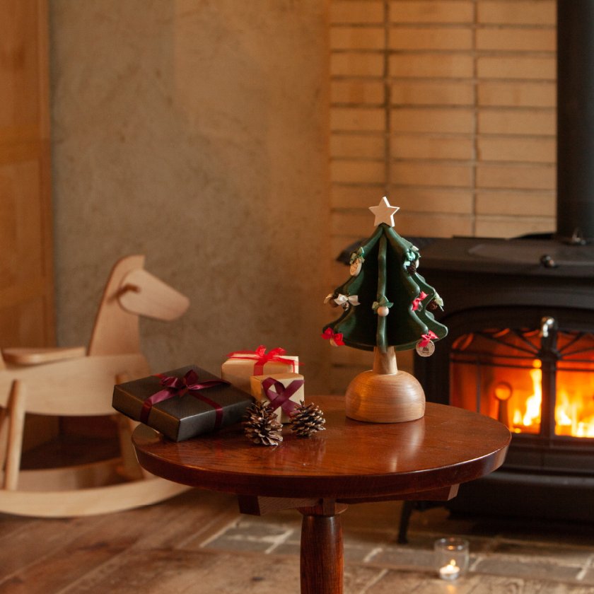 オークヴィレッジ オルゴールツリー プチ クリスマスツリー 日本製