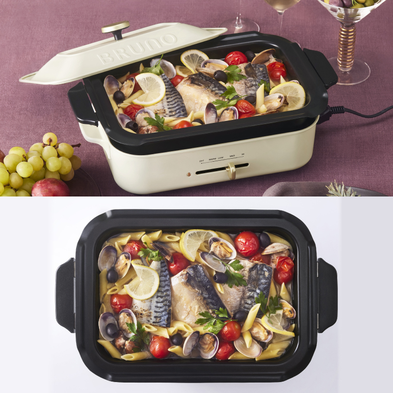 BRUNO ブルーノ コンパクトホットプレート用 セラミックコート鍋 深鍋